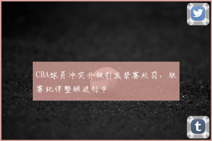 CBA球员冲突升级引发禁赛处罚,联赛纪律整顿进行中